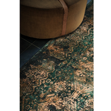 Hive Green Distressed Tribal Medallion Hallway Runner in 80 CM Wide