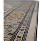 Hive Stone Blue Medallion Transitional Rug