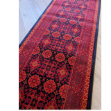 Hive Red Floral Pattern Traditional Hallway Runner in 80 CM Wide