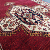 Hive Red Medallion Bordered Hallway Runner in 80 CM Wide
