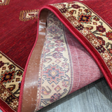 Hive Red Medallion Bordered Hallway Runner in 80 CM Wide