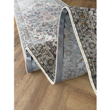 Hive Stone Blue Medallion Transitional Hallway Runner in 80 CM Wide