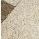 Isla Beige Brown Block Wool Rug