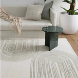 Isla Ivory Soft Green Arch Pattern Wool Rug