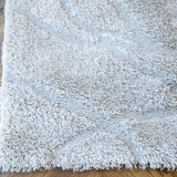 Jazz Beige Abstract Waves Shaggy Rug