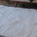 Jazz Cream Abstract Waves Shaggy Rug
