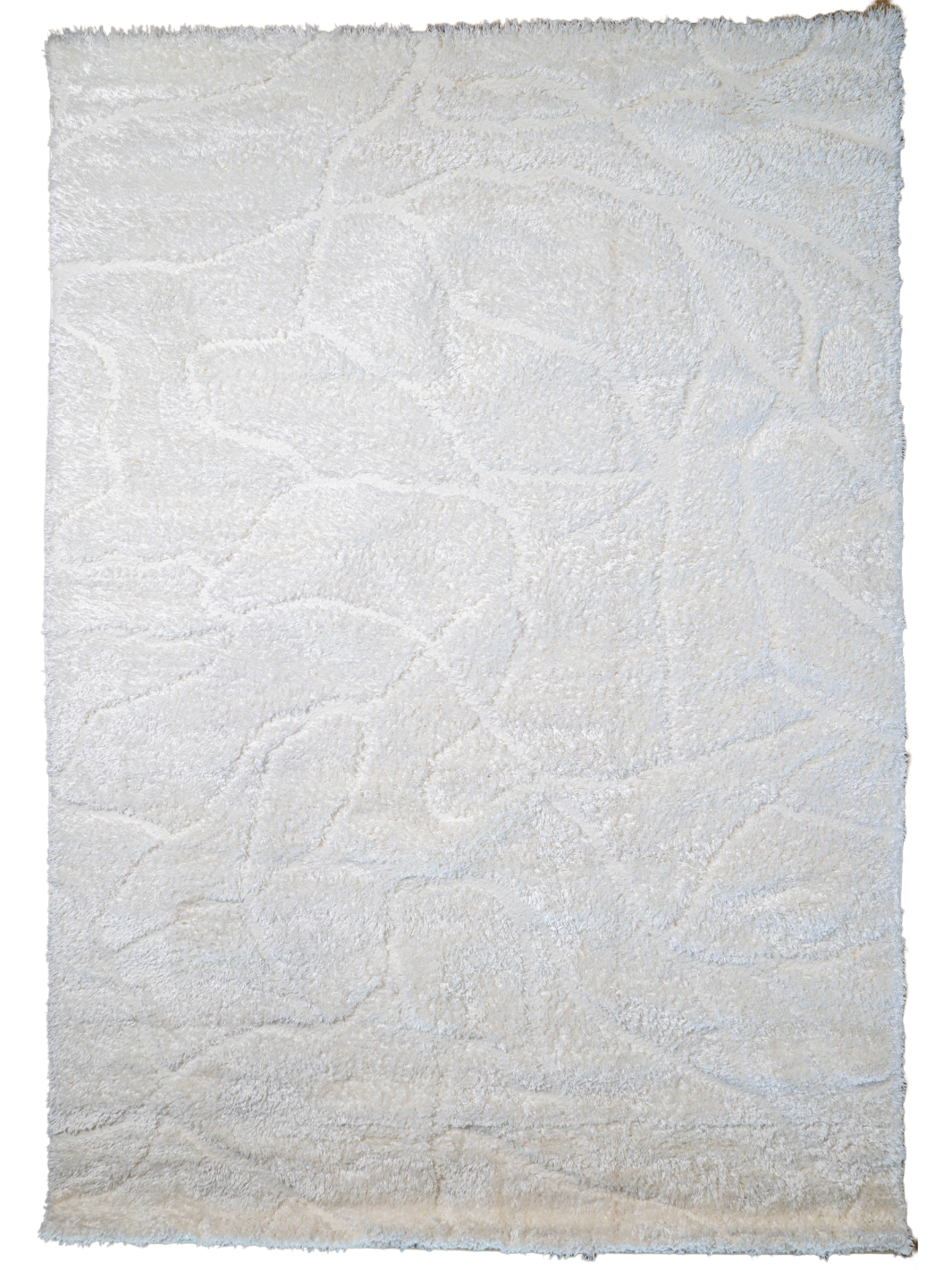 Jazz Cream Abstract Waves Shaggy Rug