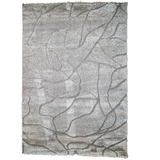 Jazz Light Grey Abstract Waves Shaggy Rug