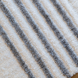 Jazz Cream Contemporary Contour Lines Shaggy Rug