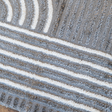 Jazz Dark Grey Contemporary Contour Lines Shaggy Rug