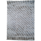 Jazz Vizon Curved Lines Textured Shaggy Rug