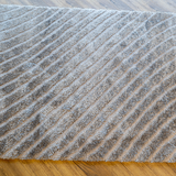Jazz Vizon Curved Lines Textured Shaggy Rug
