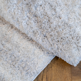Jazz Cream Beige Textured Lines Modern Shaggy Rug