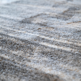 Jazz Cream Grey Textured Lines Modern Shaggy Rug