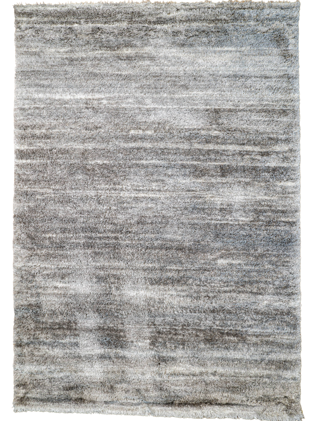 Jazz Cream Grey Textured Lines Modern Shaggy Rug
