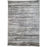 Jazz Dark Grey Textured Lines Modern Shaggy Rug