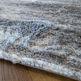 Jazz Dark Grey Textured Lines Modern Shaggy Rug