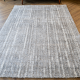 Jazz Grey Soft Linear Texture Shaggy Rug