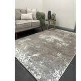 Kira Beige Grey Distressed Oriental Transitional Rug