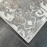 Kira Beige Grey Distressed Oriental Transitional Rug