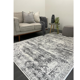 Kira Grey Medallion Diamond Transitional Rug