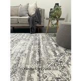 Kira Grey Medallion Diamond Transitional Rug