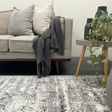 Kira Grey Medallion Diamond Transitional Rug