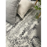 Kira Grey Medallion Diamond Transitional Rug