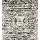 Kira Grey Medallion Diamond Transitional Rug