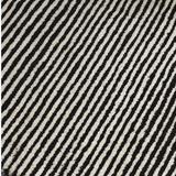 Isla Black and White Linear Grid Wool Rug
