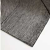 Isla Black and White Linear Grid Wool Rug