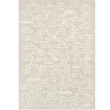 Isla Natural Car Pattern Wool Rug