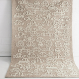 Isla Natural Car Pattern Wool Rug