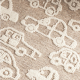 Isla Natural Car Pattern Wool Rug