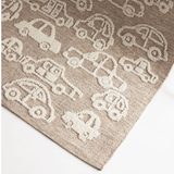 Isla Natural Car Pattern Wool Rug