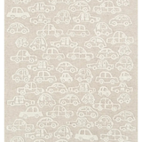 Isla Natural Car Pattern Wool Rug