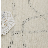 Isla Ivory Grey Abstract Swirl Loop Lines Wool Rug