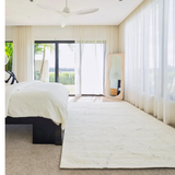 Isla Ivory Grey Abstract Swirl Loop Lines Wool Rug