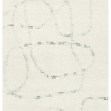 Isla Ivory Grey Abstract Swirl Loop Lines Wool Rug