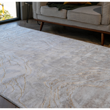 Larisa Cream Beige Marble Flow Rug