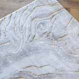Larisa Cream Beige Marble Flow Rug