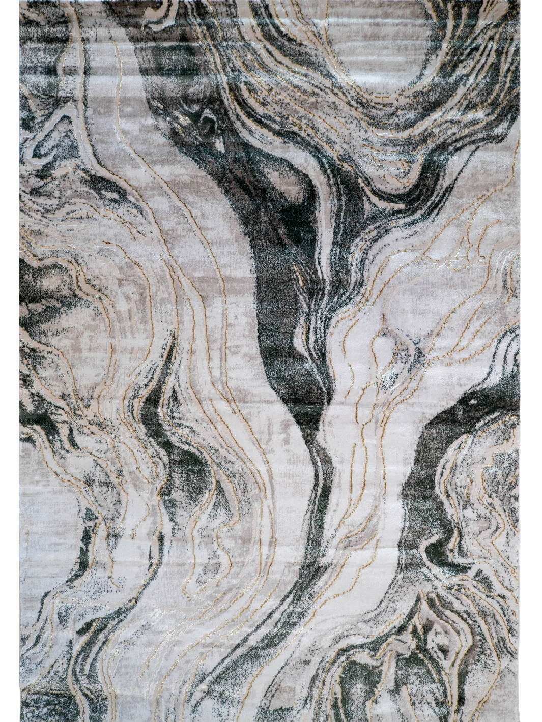 Larisa Cream Green Marble Flow Rug