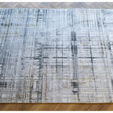 Larisa Charcoal Grey Modern Crosshatch Rug