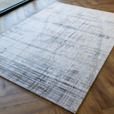 Larisa Charcoal Grey Modern Crosshatch Rug