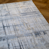 Larisa Charcoal Grey Modern Crosshatch Rug