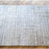 Larisa Light Grey Modern Crosshatch Rug