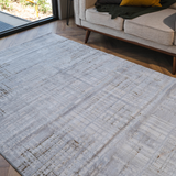Larisa Light Grey Modern Crosshatch Rug