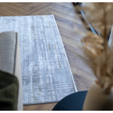 Larisa Light Grey Modern Crosshatch Rug