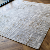 Larisa Light Grey Modern Crosshatch Rug
