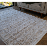 Larisa Cream Beige Tribal Transitional Rug